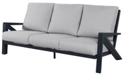 Fortaleza 3-zitsbank antraciet aluminium