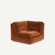 Modulaire 90° hoek in fluweel, GIULIANO