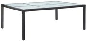 vidaXL Tuintafel 200x150x74 cm poly rattan zwart