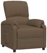 vidaXL Fauteuil verstelbaar stof bruin