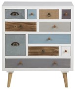 Witte Kast Met Gekleurde Lades - 70x32x81cm.