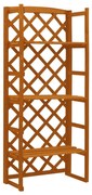 vidaXL Plantenrek met latwerk 60x30x140 cm massief vurenhout oranje