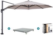 GI Hawaii zweefparasol 350 cm. - Sand - met Madrid voet en hoes