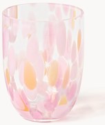 Mondgeblazen waterglazen Big Confetti, 6 stuks