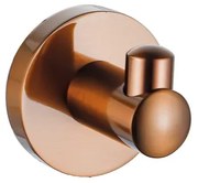 Fortifura Calvi Handdoekhaak - enkel - rond - met rozet - Geborsteld koper PVD (Koper) SW970049