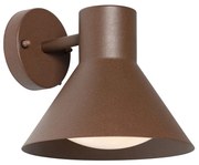 Industriële buitenwandlamp roestbruin kegel IP44 - Natas