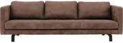 Goossens Excellent Bank Nuance bruin, leer, 4-zits, urban industrieel