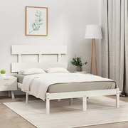 vidaXL Bedframe massief hout wit 120x200 cm