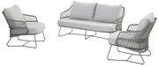 4 Seasons Outdoor Ancora loungeset antraciet Silver Grey  Loungeset    antraciet weerbestendig