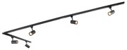Modern railsysteem met 5 spots zwart 1-fase  - Iconic Jeana