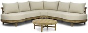 Hoek loungeset 5 personen Teak Old teak greywash  Santika Furniture Santika