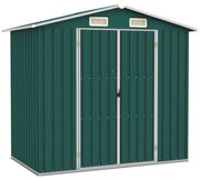 vidaXL Tuinschuur 205x129x183 cm gegalvaniseerd staal groen