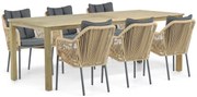 Tuinset 6 personen 210 cm Aluminium/Rope Taupe De Laan Projects