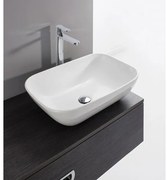 Crosswater Serene wastafel 58x35x15cm zonder kraangat zonder overloop wit CT0234UCW