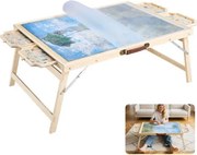 VEVOR 1500 stukjes puzzelbord met 4 lades, deksel en opvouwbare poten, draagbare puzzeltafel (865 x 635 mm), puzzelaccessoires voor volwassenen, puzzelopbergsysteem Puzzelborden