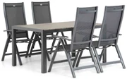Tuinset 4 personen 155 cm Aluminium/Textileen /Aluminium/textileen Grijs Hartman Royal
