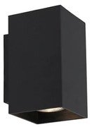 Moderne Smart wandlamp met dimmer zwart incl. 2 WiFi GU10 - Sandy Design, Modern GU10 Binnenverlichting Lamp