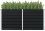 vidaXL Plantenbak verhoogd 160x80x77 cm gegalvaniseerd staal antraciet