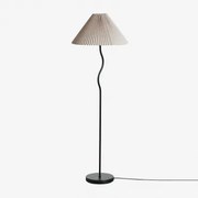 Siliema Staande Lamp Van Ijzer En Linnen Zwart - Sklum