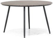 Dining Tuintafel Rond 125 cm Aluminium/polywood Grijs Matale