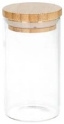 Kruidenpotje rond, hittebestendig glas, bamboe dop120 ml