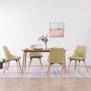 vidaXL Eetkamerstoelen 4 st stof groen