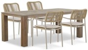 Tuinset 4 personen 200 cm Aluminium/rope Taupe Coco Penya/Brighton