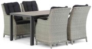 Tuinset 4 personen 155 cm Wicker Grijs Garden Collections Buckingham/Young
