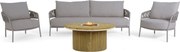 Stoel en Bank Loungeset 5 personen Rope Taupe 4 Seasons Outdoor Calma/Fire