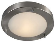 Moderne plafonnière staal 18 cm IP44 - Yuma