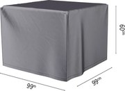 Platinum Aerocover vuurtafelhoes - Ademende hoes voor vuurtafels 99 x 99 x H60cm