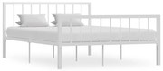 vidaXL Bedframe metaal wit 140x200 cm