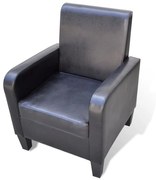 vidaXL Fauteuil kunstleer zwart