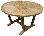 Lima dining tuintafel 130 cm rond teakhout