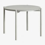 Ronde Tuintafel Ø110 Cm Van Aluminium Elton Groen – Khaki - Sklum