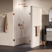 Brauer Void profielloze pendeldeuren 90cm koper geborsteld PVD