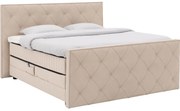 Goossens Excellent Boxspring Nomade Savanne stepping incl. voetbord