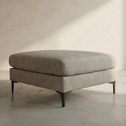 Rechthoekige Hocker Beige Stof