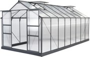 Azalia aluminium serre 2,5 x 4,9 m CoverTech antraciet