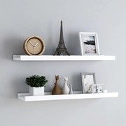 vidaXL Fotoplanken 2 st 80x9x3 cm MDF wit