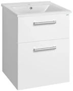 Aqualine Vega badkamermeubel met keramische wastafel 55x75cm wit