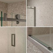 Saniclear Supreme profielset voor douchedeur 90-100cm verouderd ijzer