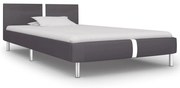 vidaXL Bedframe kunstleer grijs 90x200 cm