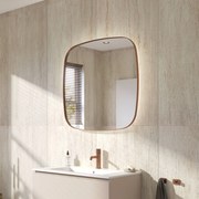 Ben Beau Spiegel 80x4x80 cm Geborsteld Koper