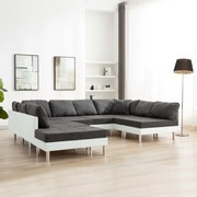 vidaXL Bank sectioneel kunstleer wit