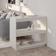 vidaXL Boekenkast 80x35x71 cm massief grenenhout wit