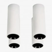 Pack Van 4 Ronde Led-opbouwplafondlampen Ø5,7 Cm Voor Buiten In Aluminium Luisiana Wit – Zwart & Warm Wit 2700k & 6 W & 38º - Sklum