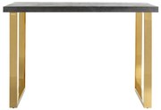 Richmond Interiors Blackbone Gold Zwarte Visgraat Bartafel Met Goud - 160 X 80cm.