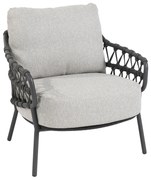 Tuinstoel Aluminium/rope Grijs-antraciet 4 Seasons Outdoor Calpi  laag