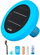 VEVOR Solar Zwembadionisator tot 170343 L, Drijvende Automatische Waterzuiveraar en Filter, Chloorvrij Water, Ronde Koperen Zwembadionisator met Koperen Anodes, Veer, Borstel & Filter voor Spa's